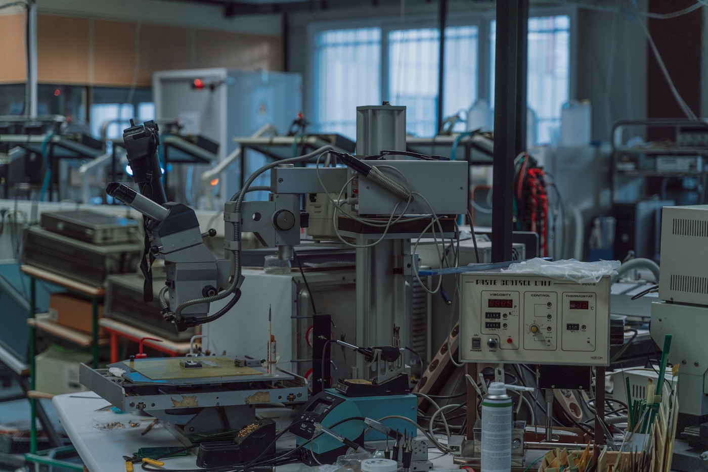 Industrial machinery in a workshop